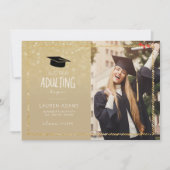 面白い卒業カードのお知らせ 招待状 (正面)