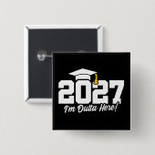 面白い卒業名言 2027年卒業生クラス 缶バッジ (正面&裏面)