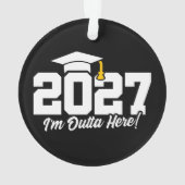 「面白い卒業名言 2027年卒業生」 オーナメント (裏面)