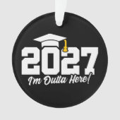 「面白い卒業名言 2027年卒業生」 オーナメント (正面)