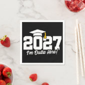 面白い卒業名言 2027年度卒業生 スタンダードカクテルナプキン (インサイチュ)