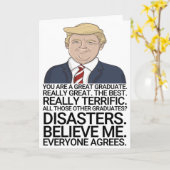 面白い卒業式 カード (黄色い花)