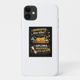 面白い卒業Tシャツ - 卒業したけど次は何? iPhone 11 ケース