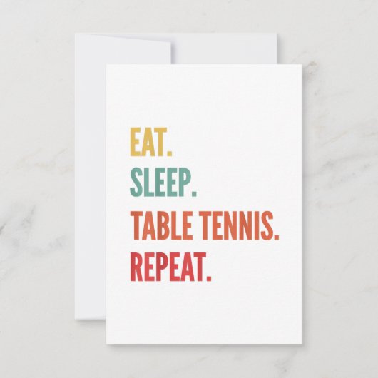 面白い卓球のギフト、卓球漬けの日々 招待状 (正面)
