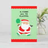 面白い卓球のクリスマス シーズンカード (スタンド正面)