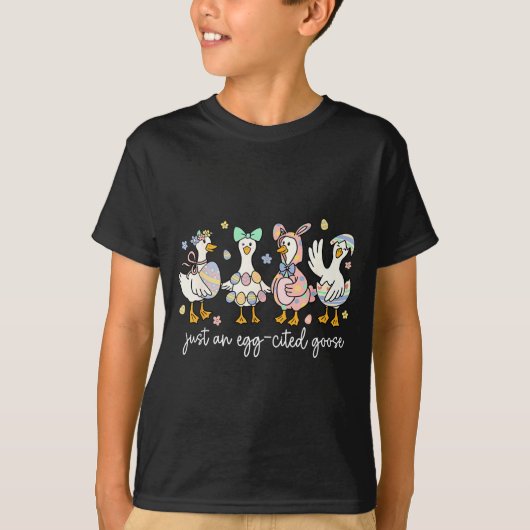 面白い卵がガチョウを引用 シンプルにかわいい Tシャツ (正面)
