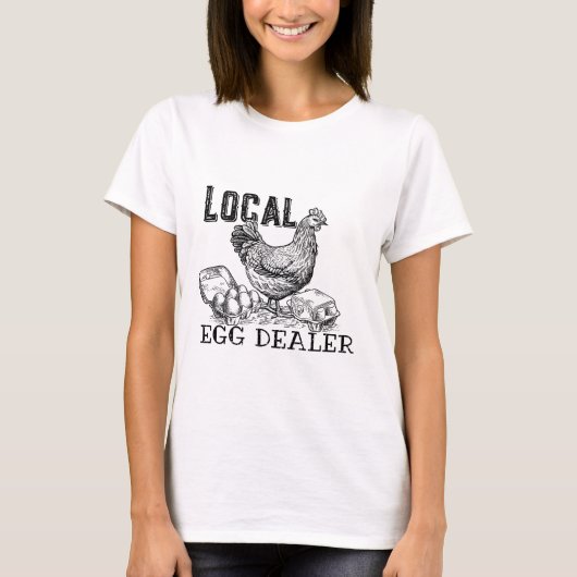 面白い卵のデザイン Tシャツ (正面)