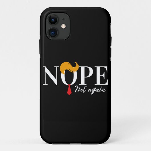 面白い反トランプ いいえ、もう一度なんて無理 - 選挙2024 Case-Mate iPhoneケース (裏面)
