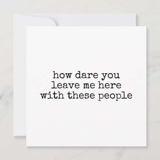 面白い同僚の退職カード 「どうしてあなたがここから去るのよ」 カード (正面)