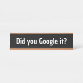 面白い同僚ギフト Gen z ジョーク google で調べましたか デスクネームプレート (正面)