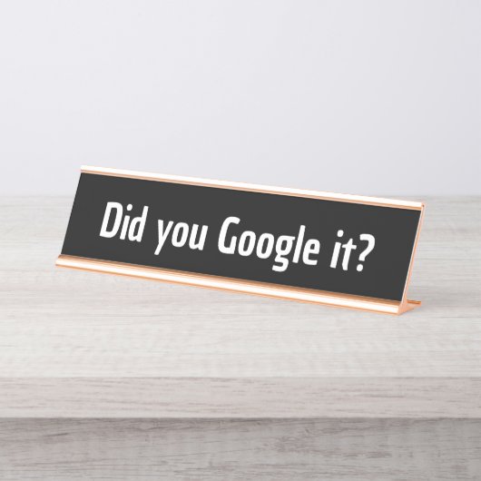面白い同僚ギフト Gen z ジョーク google で調べましたか デスクネームプレート (正面)