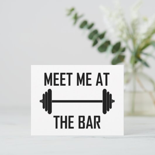 面白い名言でバーで会おう ポストカード (スタンド正面)