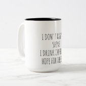 面白い名言入りコーヒーカップ ツートーンマグカップ (正面左)