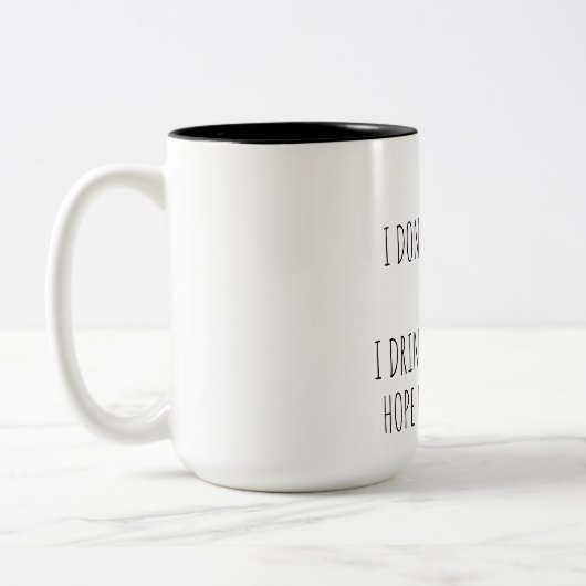 面白い名言入りコーヒーカップ ツートーンマグカップ (左)