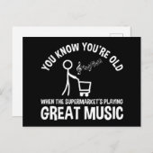 面白い名言:あなたが年をとっていることがわかる ポストカード (正面/裏面)