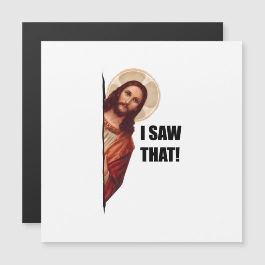 「面白い名言」イエス・キリストのミーム 「あれを見た、イエス」 (正面/裏面)