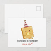 面白い名言：誕生日に乾杯 ポストカード (正面/裏面)