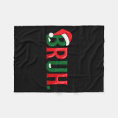 面白い名言Bruhミームお揃いティーンズ男子メンズChr フリースブランケット (正面(横))