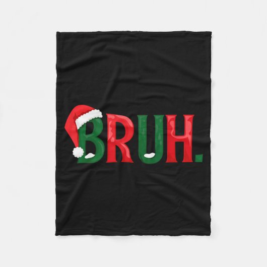 面白い名言Bruhミームお揃いティーンズ男子メンズChr フリースブランケット (正面)