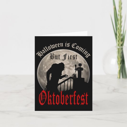 面白い吸血鬼ビール愛好家コウント・ドラキュラ・メン カード (正面)