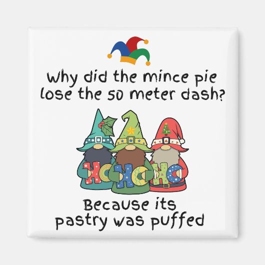 面白い吹き上がったミンスパイジョーク マグネット (正面)