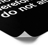 面白い哲学者のための私は思わない故に私は存在しない ポスター (角)