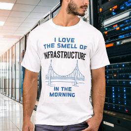面白い土木工学の橋のエンジニア Tシャツ
