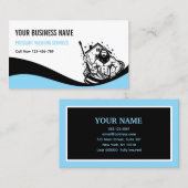 面白い圧力洗浄 パワーワッシュ クリーニング 名刺 (正面/裏面)