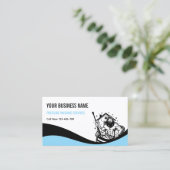 面白い圧力洗浄 パワーワッシュ クリーニング 名刺 (スタンド正面)