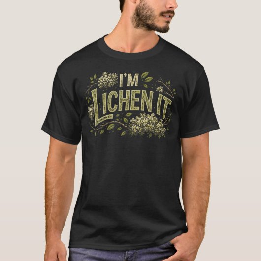面白い地衣類の植物のユーモア ツリーTシャツ Tシャツ (正面)