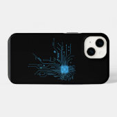 面白い基板 コンピューター 電子回路 iPhoneケース (裏面横)