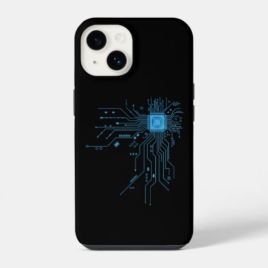 面白い基板 コンピューター 電子回路 iPhoneケース (裏面)