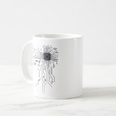 面白い基板 コンピューター 電子工学 コーヒーマグカップ (正面左)