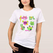 面白い変わったキャラクター トライブレンドTシャツ (正面)