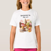 面白い夏のアイス子供 Tシャツ (正面)
