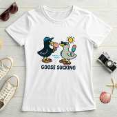 面白い夏のガチョウ; アイスクリームを持つガチョウ Tシャツ
