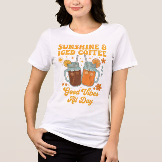 面白い夏のコーヒードリンカー グラフィックTシャツ トライブレンドTシャツ