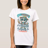 面白い夏の生き物 レトロなキャラクターTシャツ Tシャツ (正面)