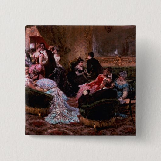 面白い夕べ 缶バッジ (正面)