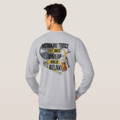 面白い大工さんTシャツ 計測は2度、切断は1度 Tシャツ (裏面フル)