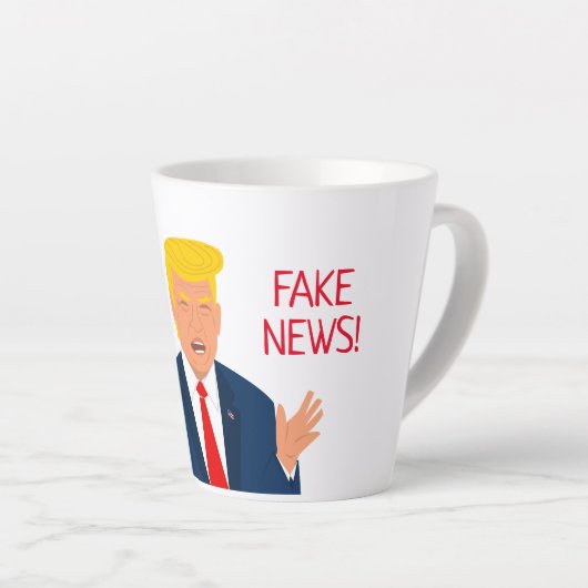 面白い大統領トランプ漫画ラテコーヒーマグ カフェラテマグ (右アングル)