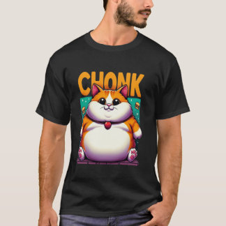 面白い太った猫のミーム、チャンク猫 猫好き Tシャツ