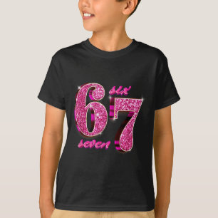 面白い女の子 Nk Coquette 67 六 七 Meme Brainrot Tシャツ