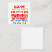 面白い妹の名言 ノートカード (正面/裏面)