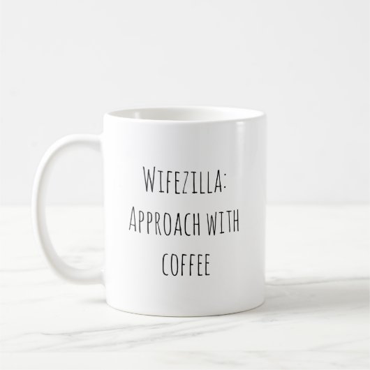 面白い妻の結婚の引用 コーヒーマグカップ (左)