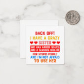 面白い姉の名言 ノートカード (正面/裏面インサイチュ)