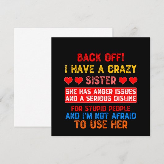 面白い姉の名言 招待状 (正面/裏面)