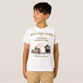 面白い子供たちはふわふわの牛ヤクを撫でない (1) Tシャツ (正面フル)