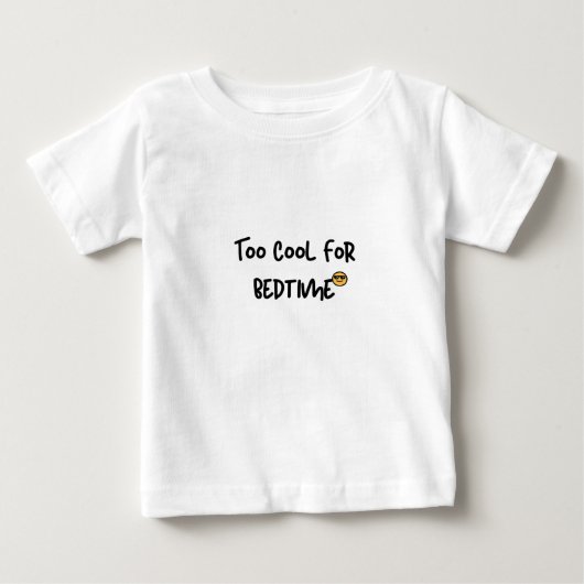 面白い子供服 子供Tシャツ 眠るにはクールすぎる ベビーTシャツ (正面)