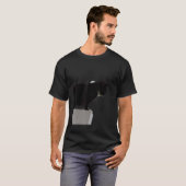 面白い子猫のブラックキャット・ミーム Tシャツ (正面フル)